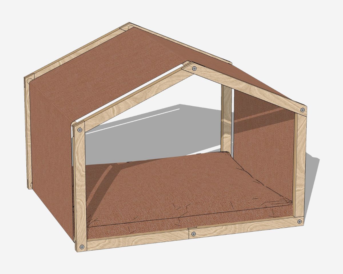 Cuccia tenda pino e terra di siena
